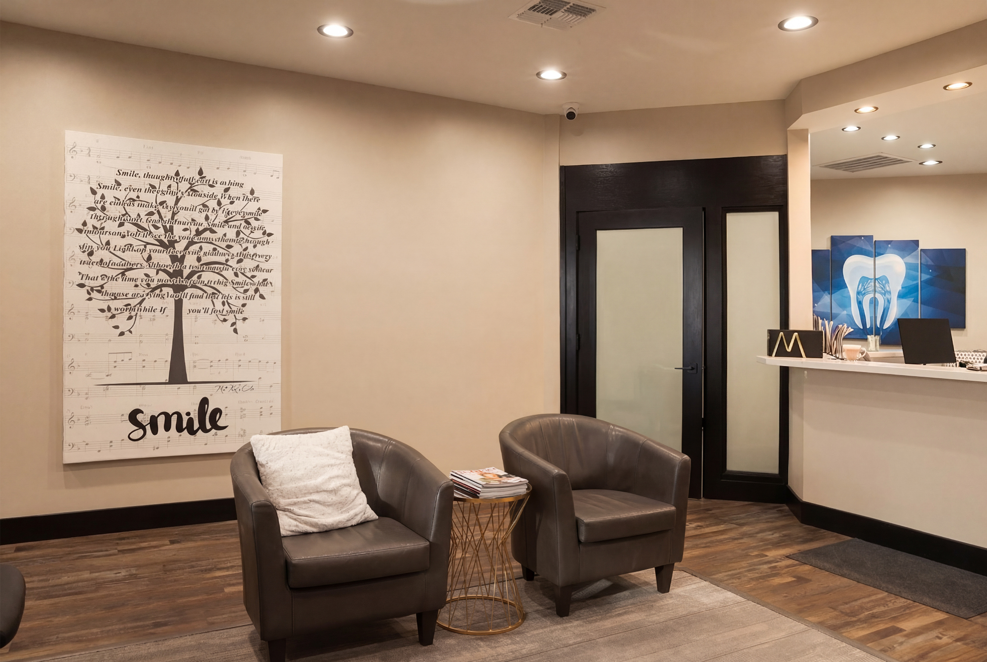 Comfortable waiting area with modern decor