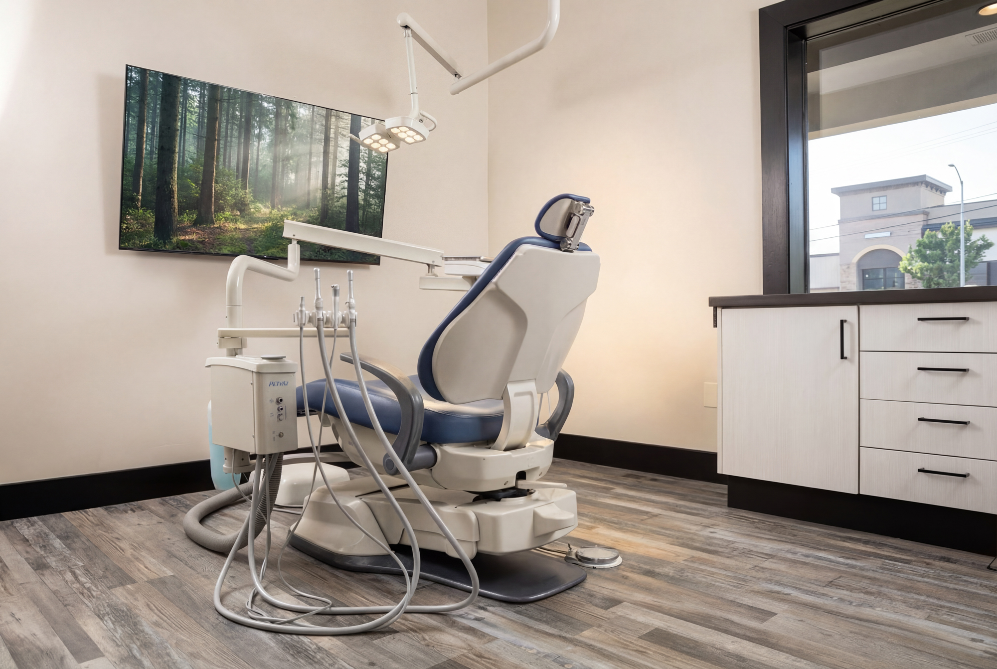 Modern dental treatment room with advanced equipment